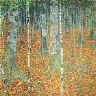 Gustav Klimt Wall Art - Birch Forest